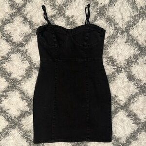 Forever 21 Black Denim Mini Dress